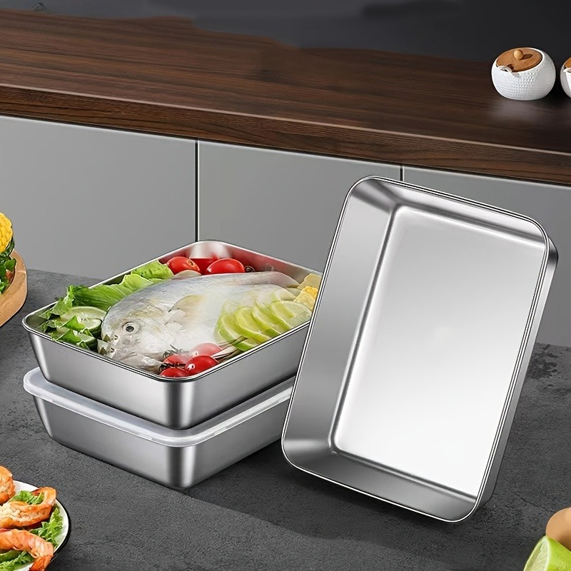 Food Storage Lunch Box - 3/6 szt. Prostokątna pojemnik na żywność