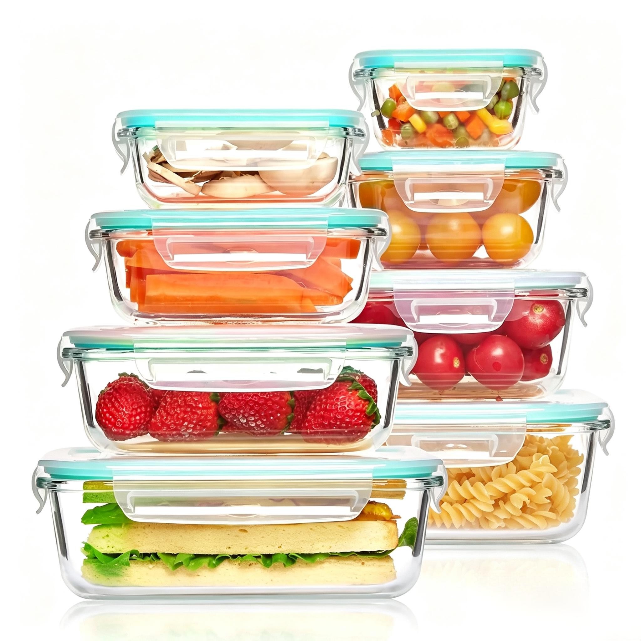 Food Storage With Glass Lids - Przenośny szklany pojemnik na żywność do