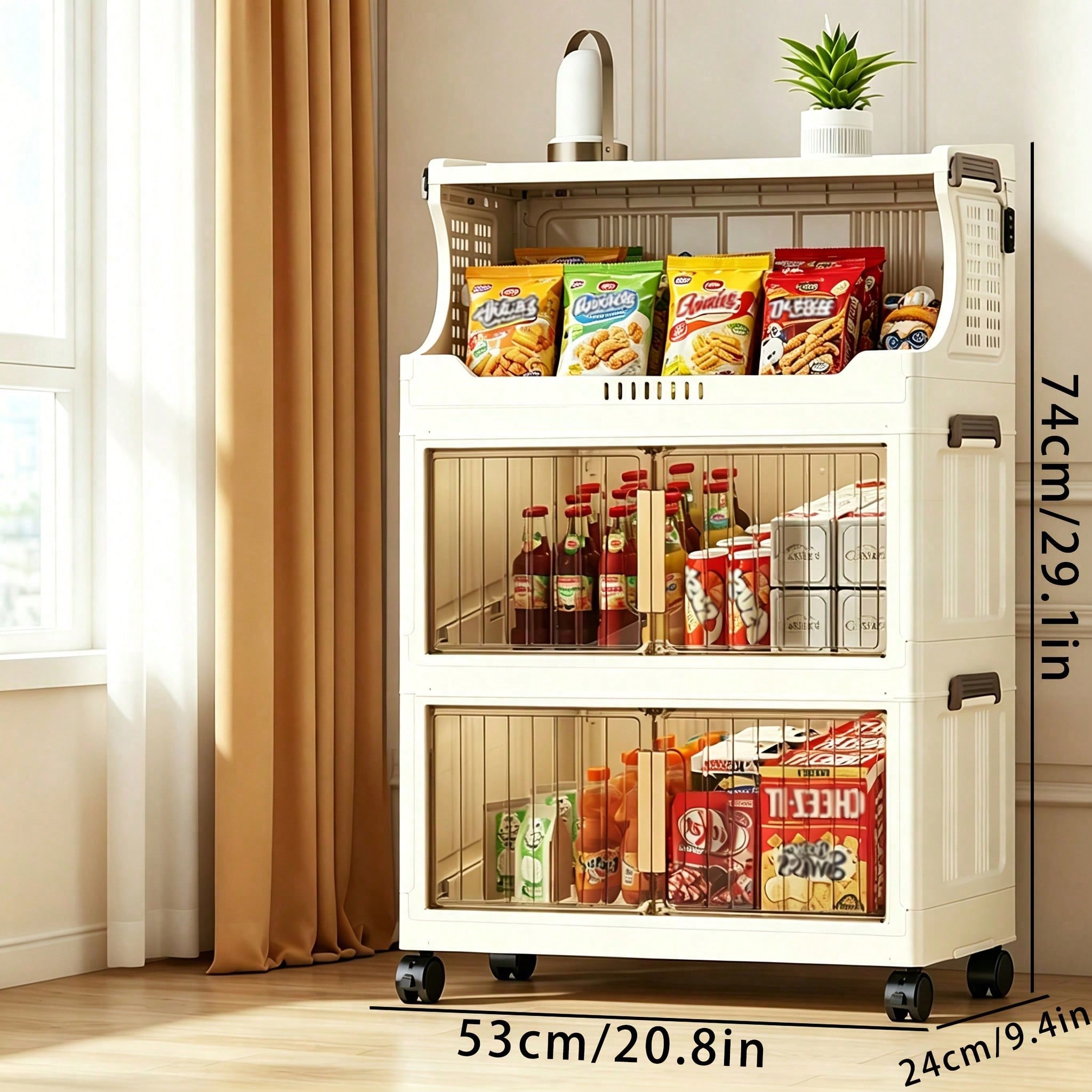 Stackable Pantry Bin - Składany pojemnik do przechowywania o szerokości