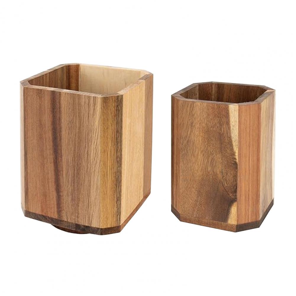 Stackable Pantry Bin - Organizer na przybory kuchenne, drewniany pojemnik