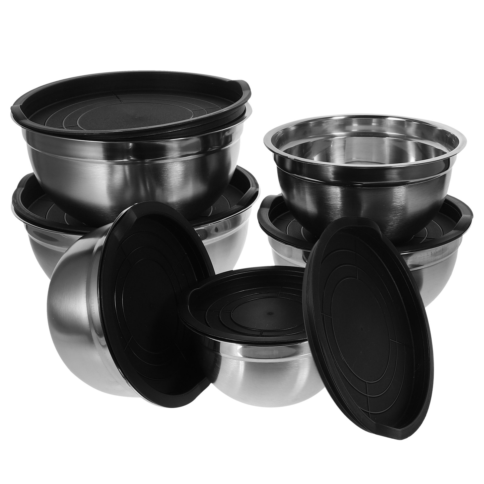 Food Storage Stainless Steel Containers - 1 Zestaw Wielowarstwowych Pojemników na Żywność