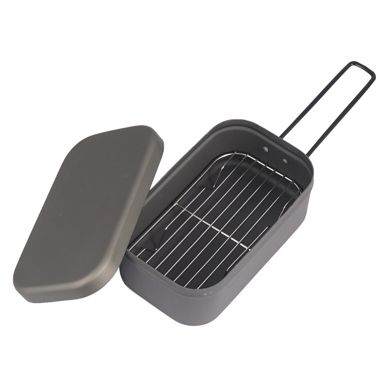 Food Storage Aluminum Containers - Pojemnik na lunch na kemping, stojak