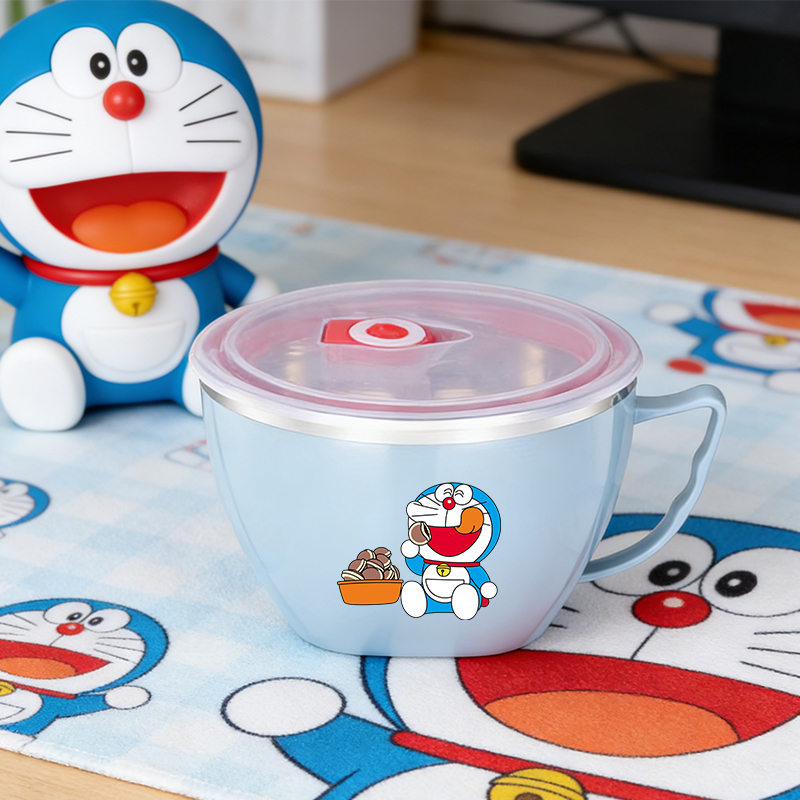 Food Storage Stainless Steel Containers - Miska ze stali nierdzewnej Doraemon o