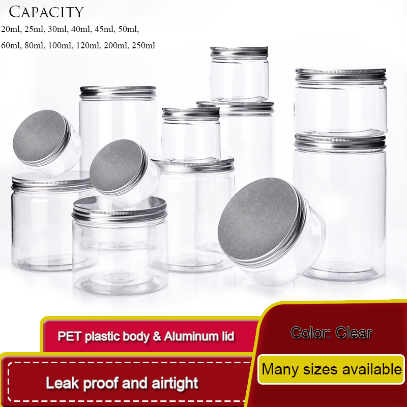 Food Storage Aluminum Containers - 5-10P Słoiki do przechowywania Przezroczysta aluminiowa