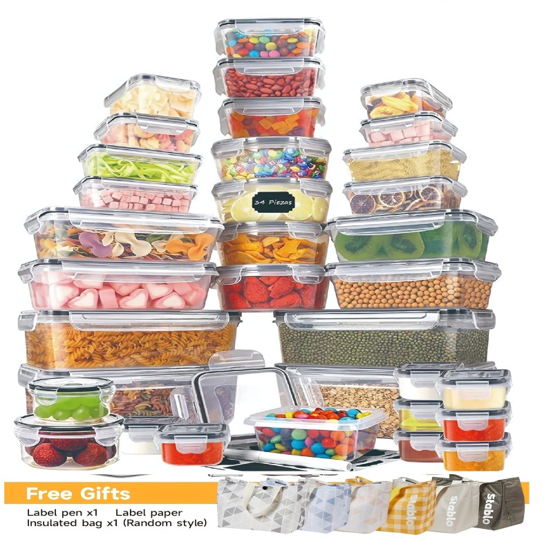 Food Storage Ideas - 48-częściowy zestaw pojemników do przechowywania żywności