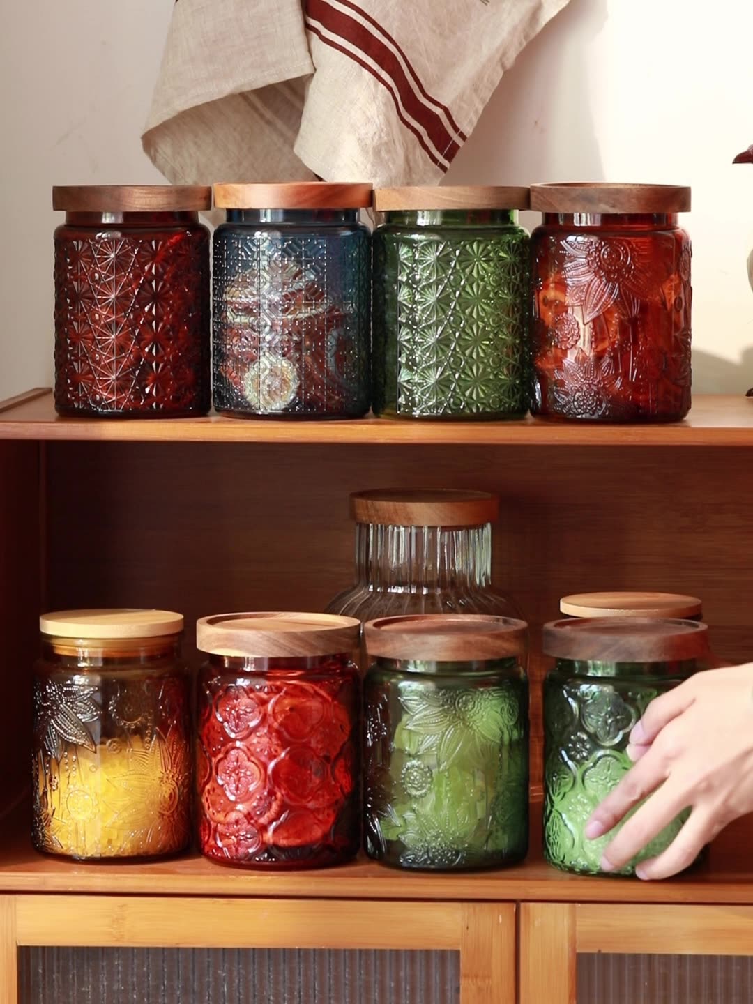 Food Storage With Glass Lids - Szklany słoik kuchenny w stylu vintage