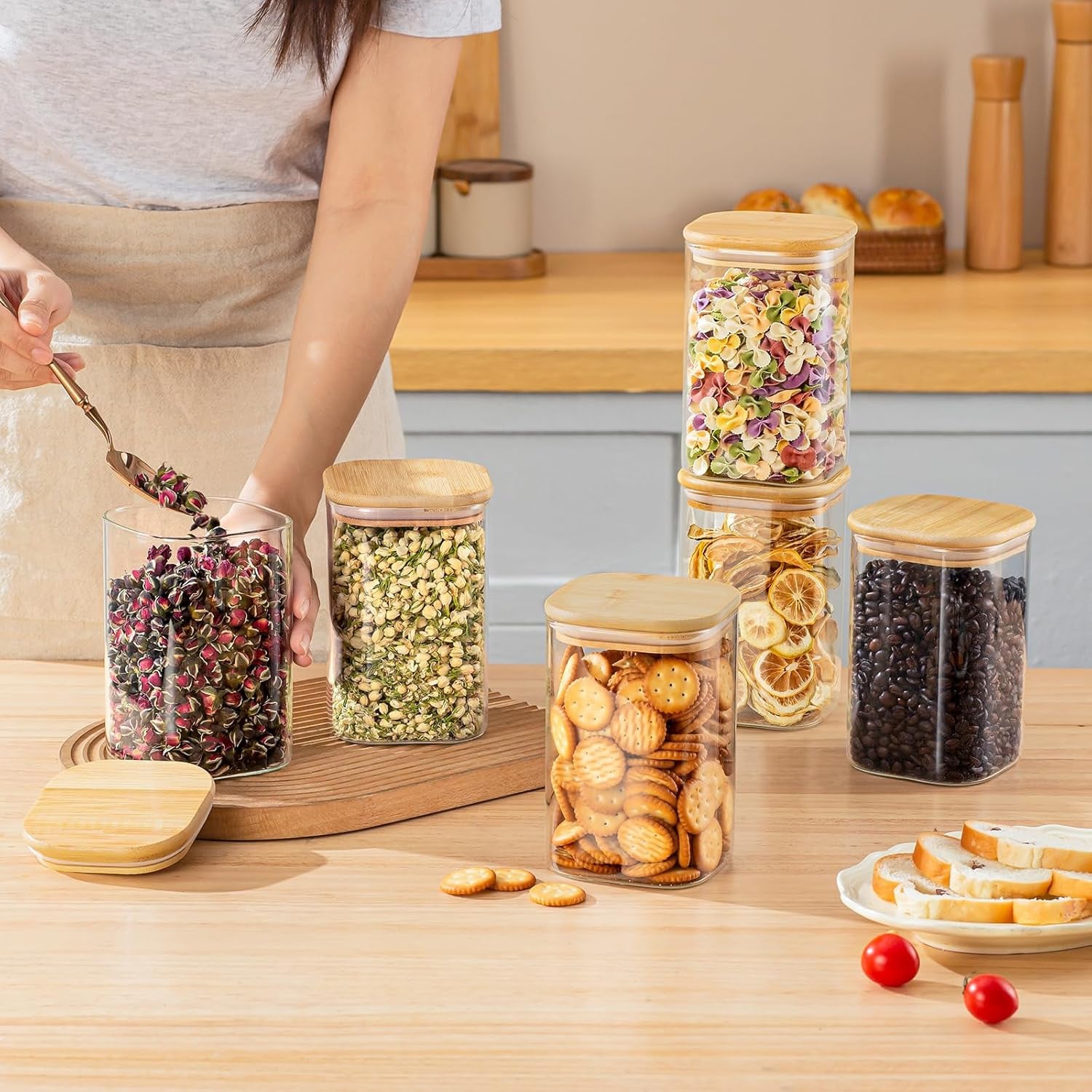 6-pak szklanych pojemników do  – Food Storage With Glass Lids recenzja i cena