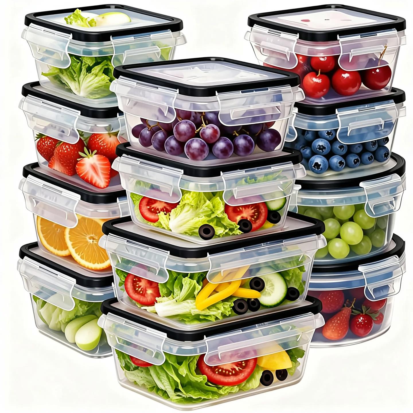 40-częściowy zestaw szczelnych – Stackable Pantry Bin recenzja i cena