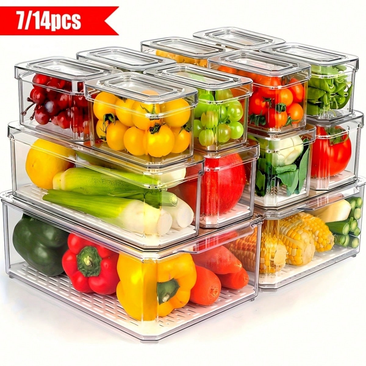 7/14-częściowy zestaw pojemnik – Food Storage Vegetables recenzja i cena