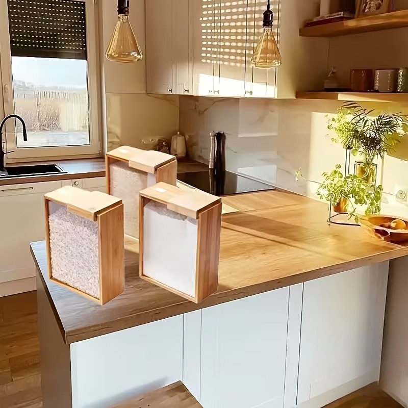 3 szt. Bambusowe pojemniki do  – Stackable Pantry Bin recenzja i cena