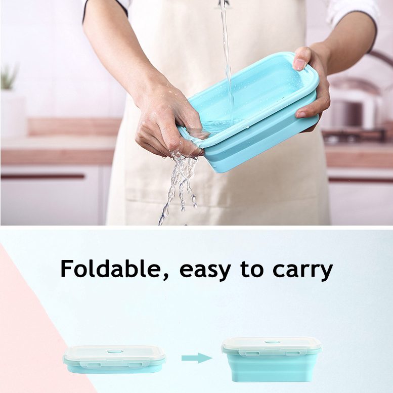 Składany silikonowy pojemnik n – Food Storage Lunch Box recenzja i cena