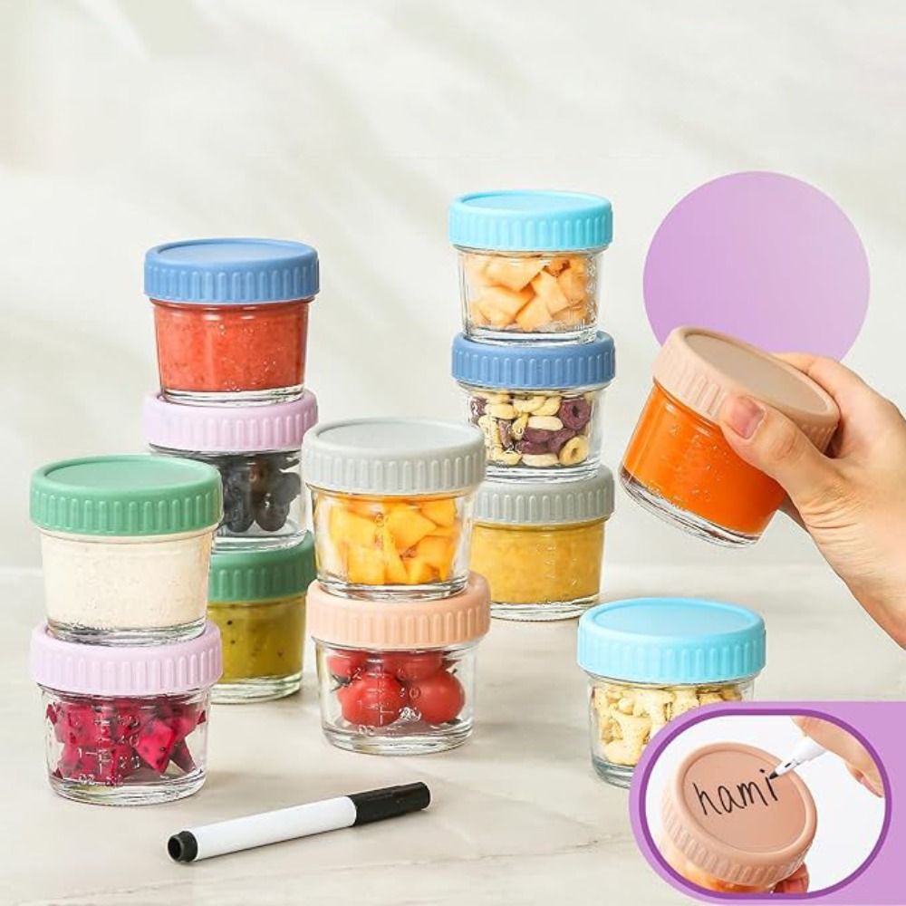 6 szt. Szklanych słoików typu  – Food Storage With Glass Lids recenzja i cena