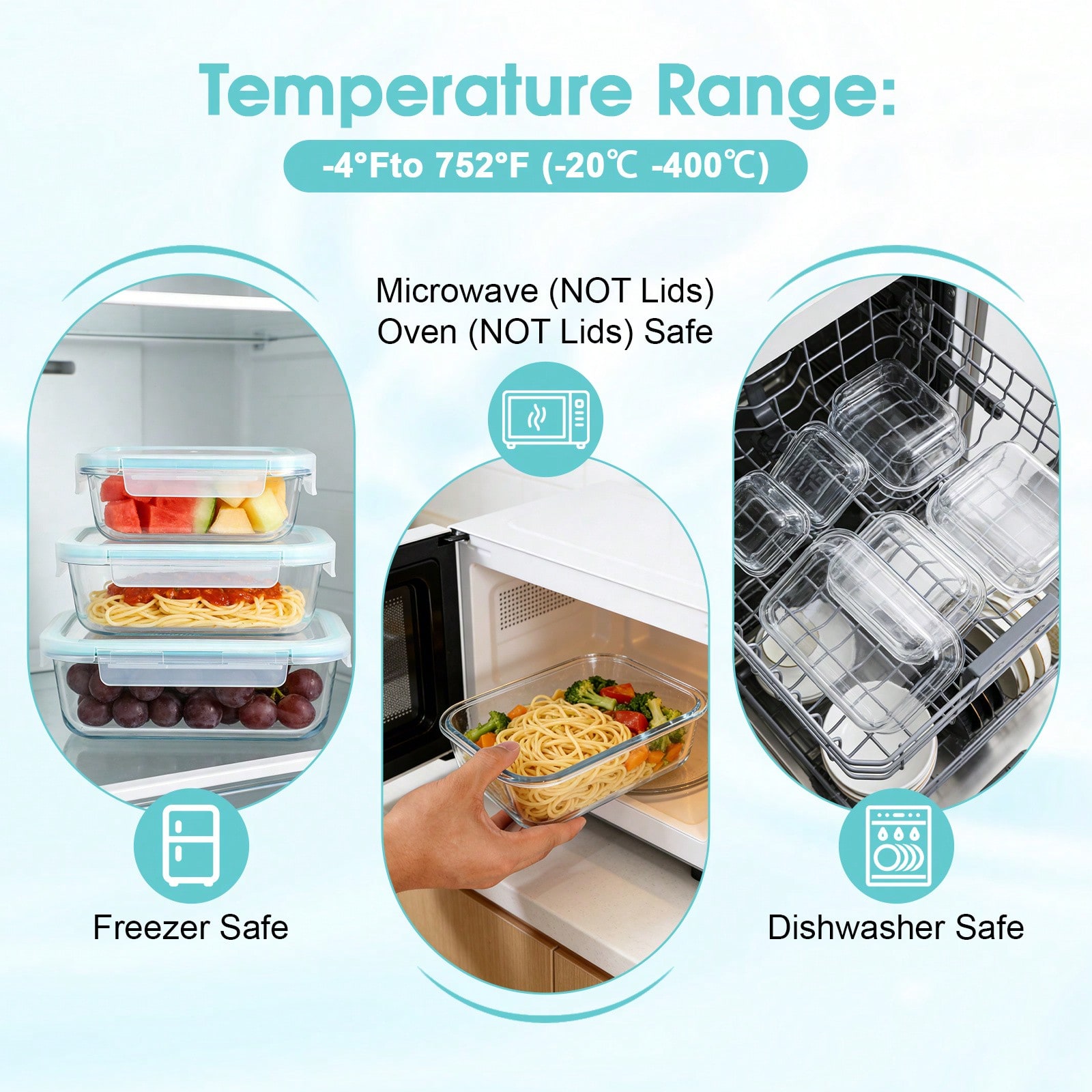16 szklanych pojemników do prz – Food Storage With Glass Lids recenzja i cena