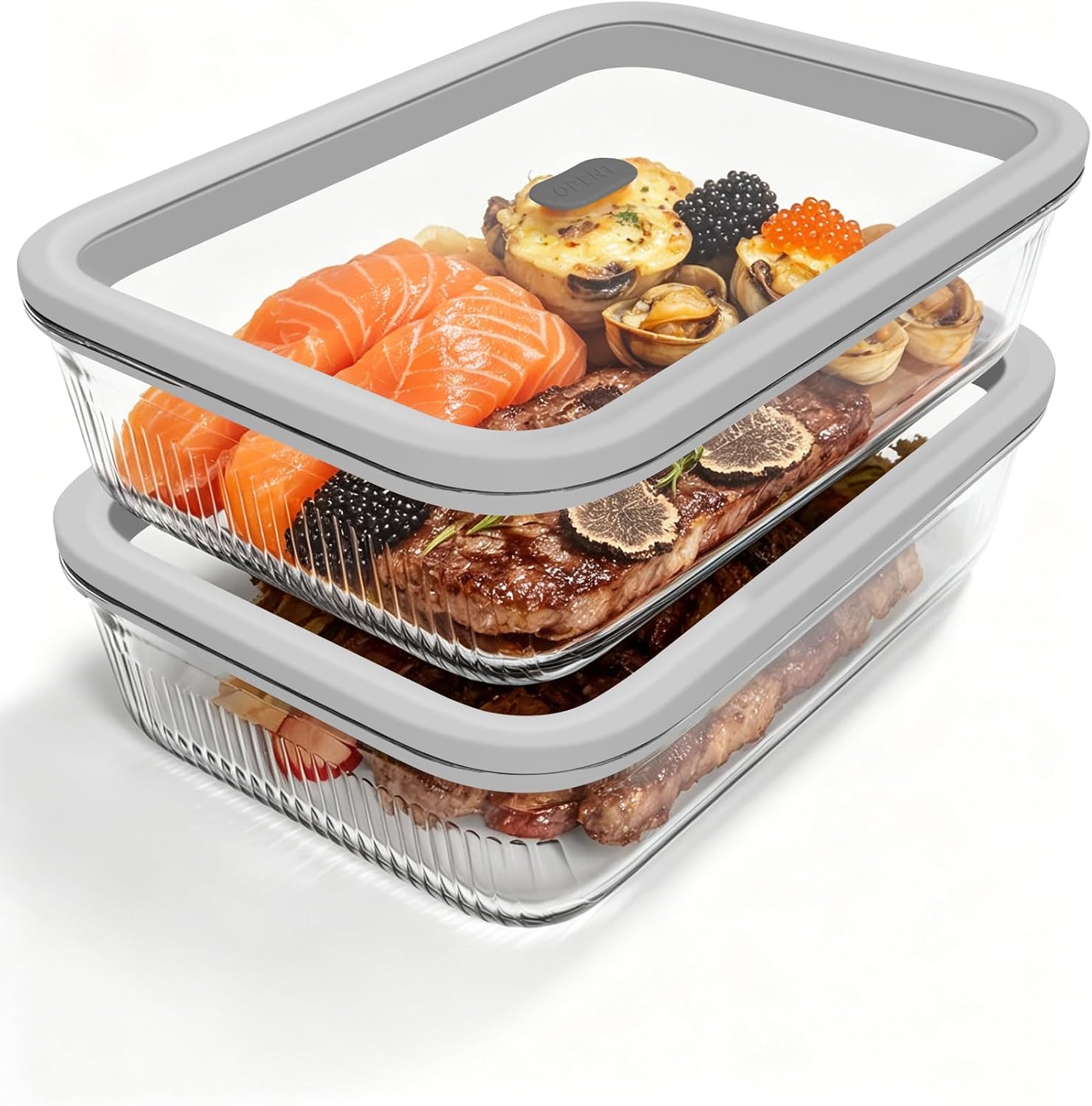 2-pak szklanych pojemników do  – Food Storage With Glass Lids recenzja i cena