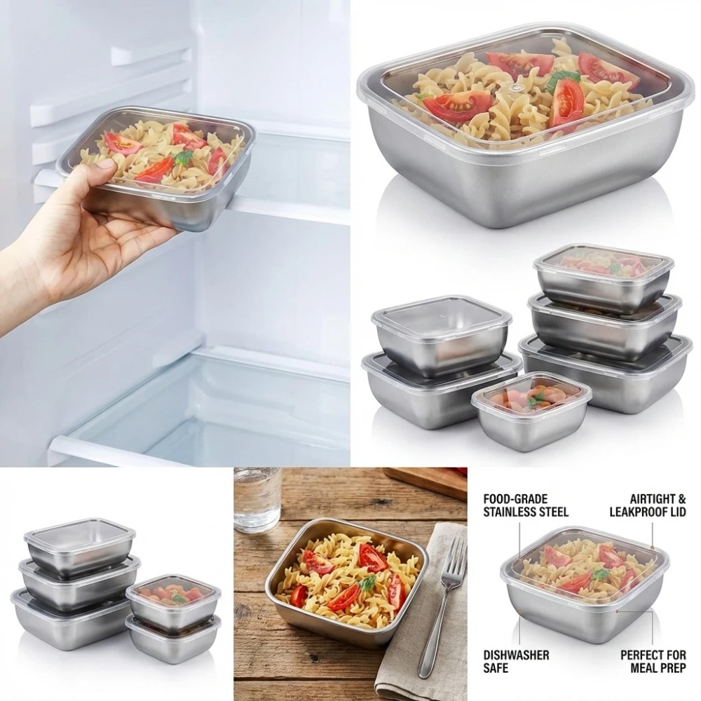 6 SZT. Pojemników na żywność z – Food Storage Lunch Box recenzja i cena