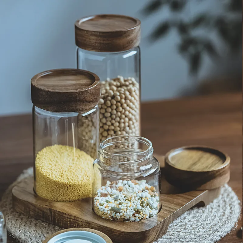 Drewniana pokrywa dozownik do  – Food Storage With Glass Lids recenzja i cena
