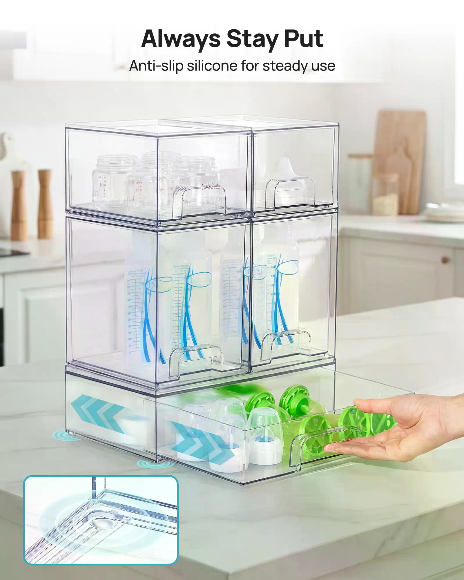 Zestaw 5/8 sztuk: Stojak na bu – Stackable Pantry Bin recenzja i cena