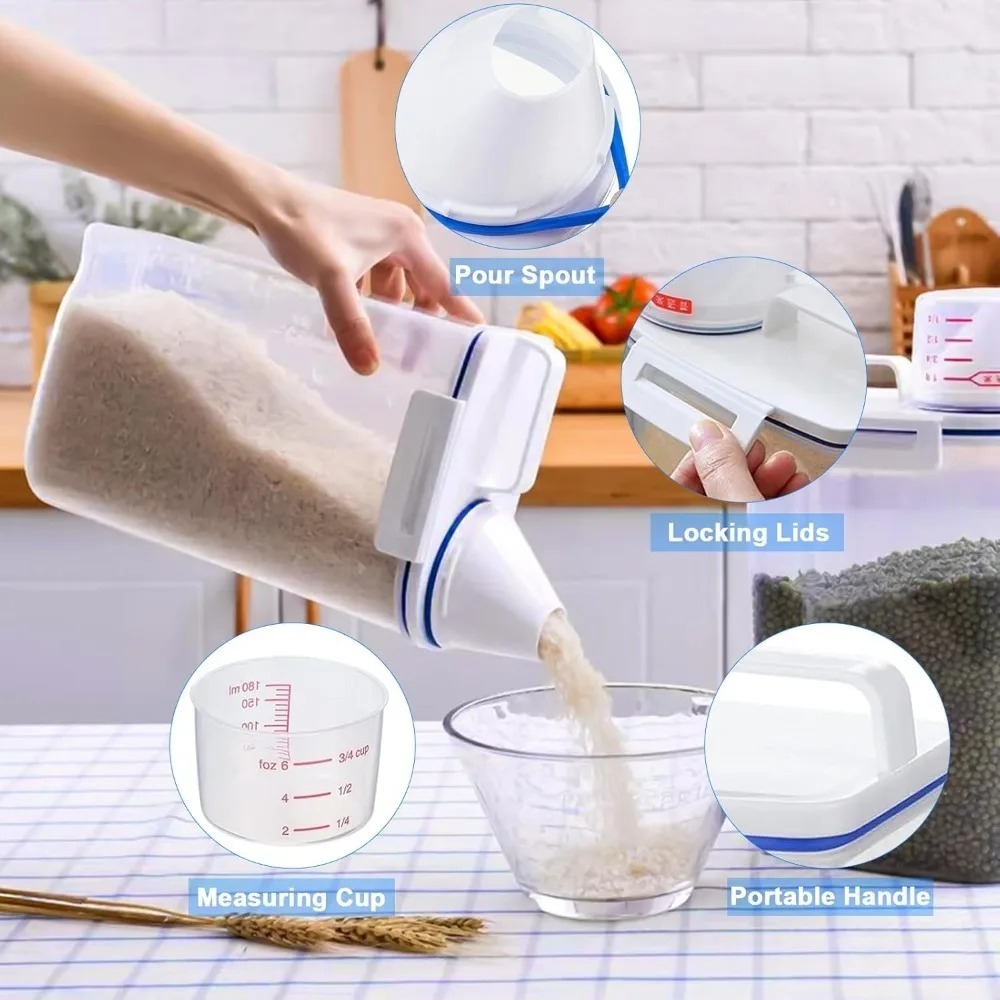 Pojemnik na ryż, suchą żywność – Food Storage Ideas recenzja i cena