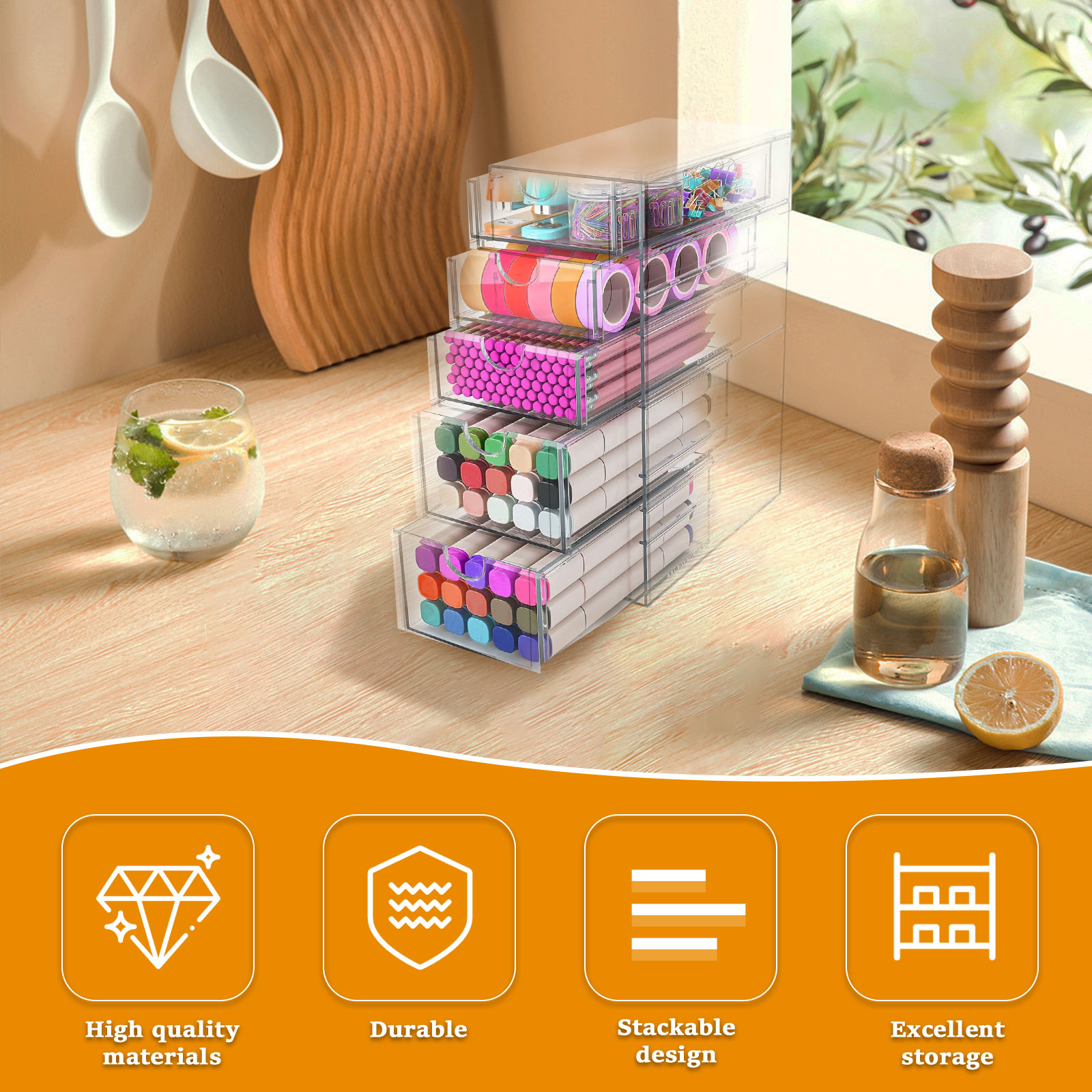 4/5 warstwowy akrylowy organiz – Stackable Pantry Bin recenzja i cena