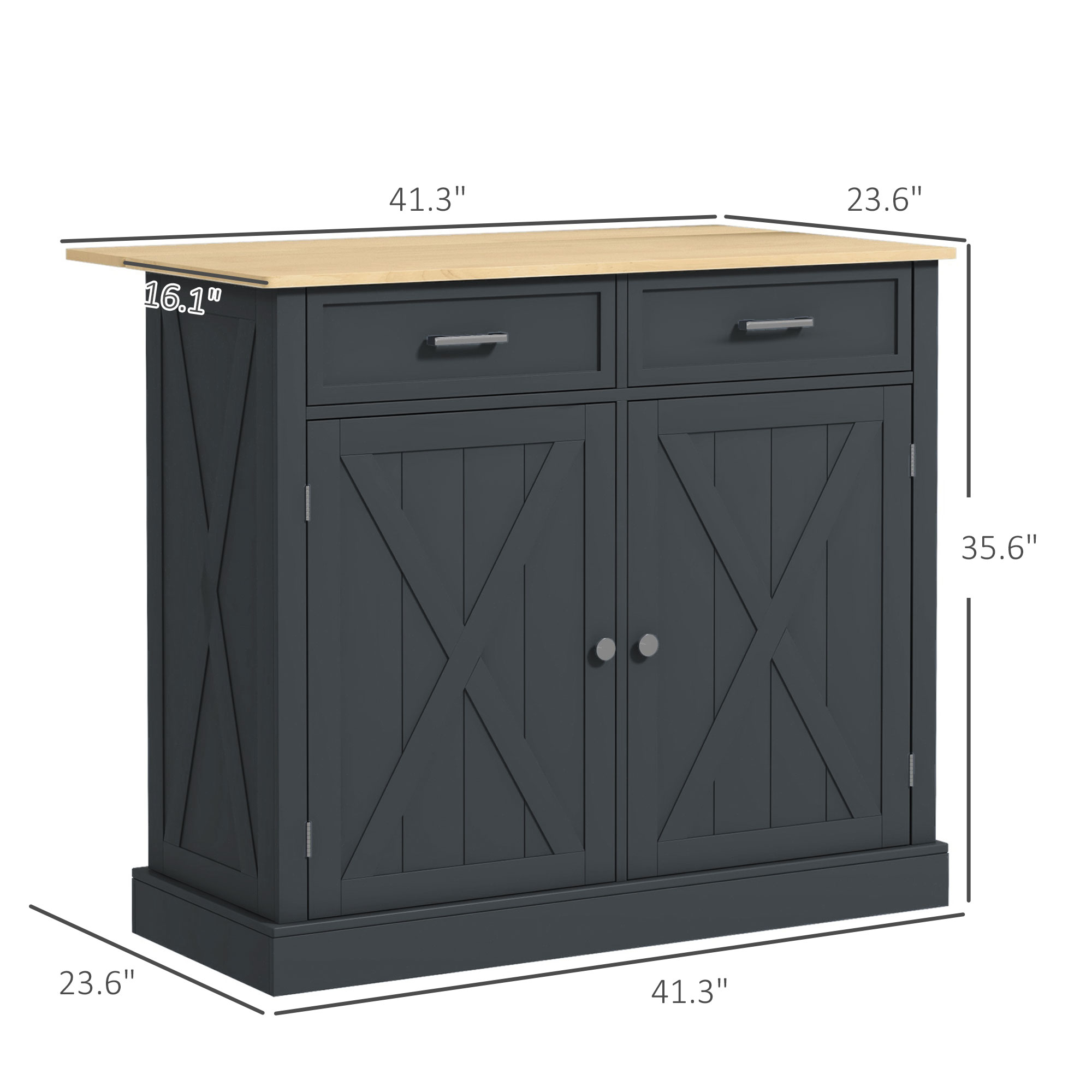 Przesuwana wyspa kuchenna z dr – Food Storage Table recenzja i cena