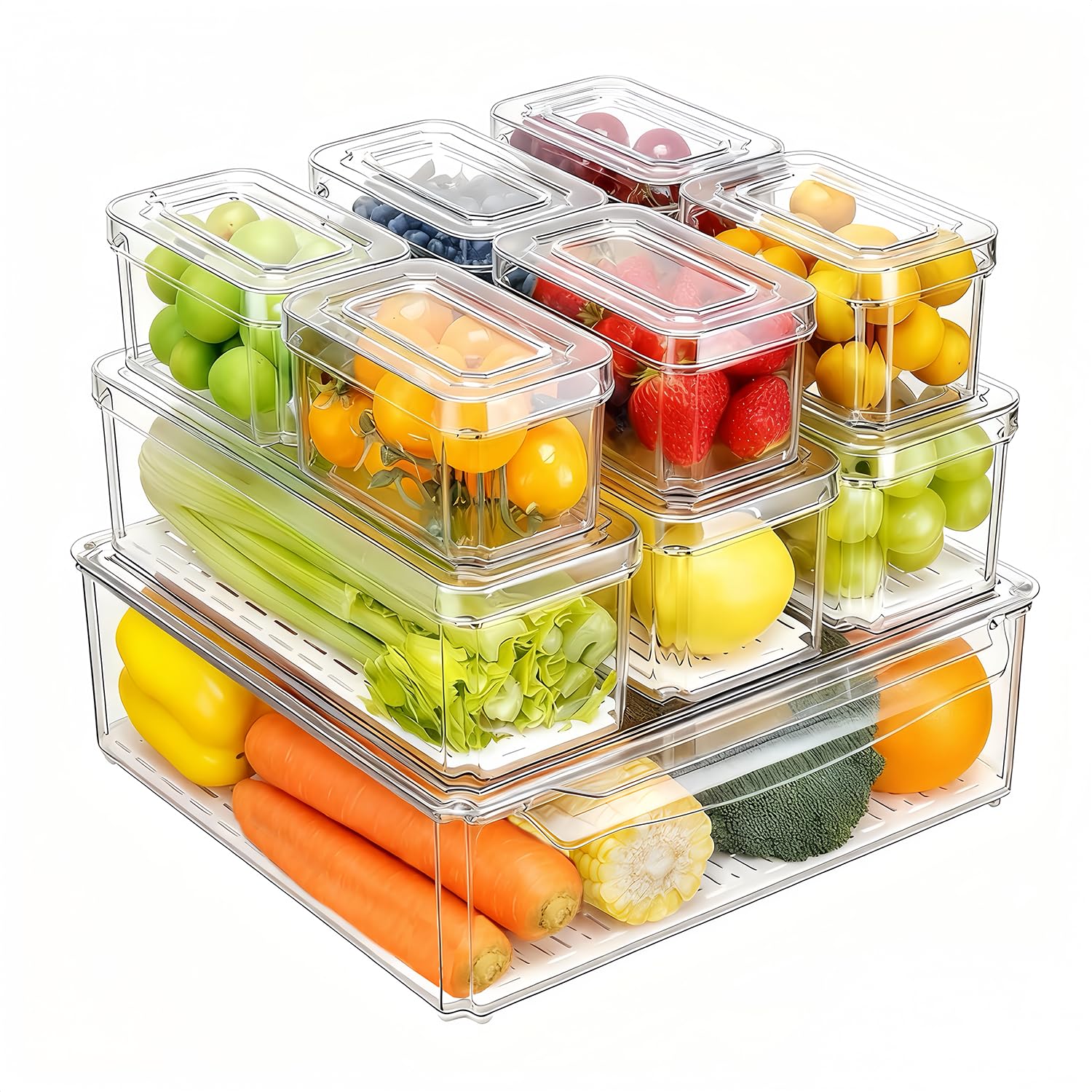 14-częściowy zestaw organizeró – Food Storage Vegetables recenzja i cena