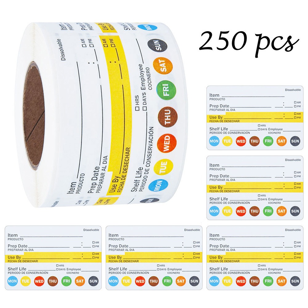 250/300 szt. Etykiety na żywno – Food Storage Food Safety recenzja i cena